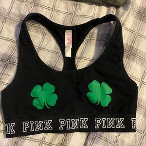 Pink sport bra